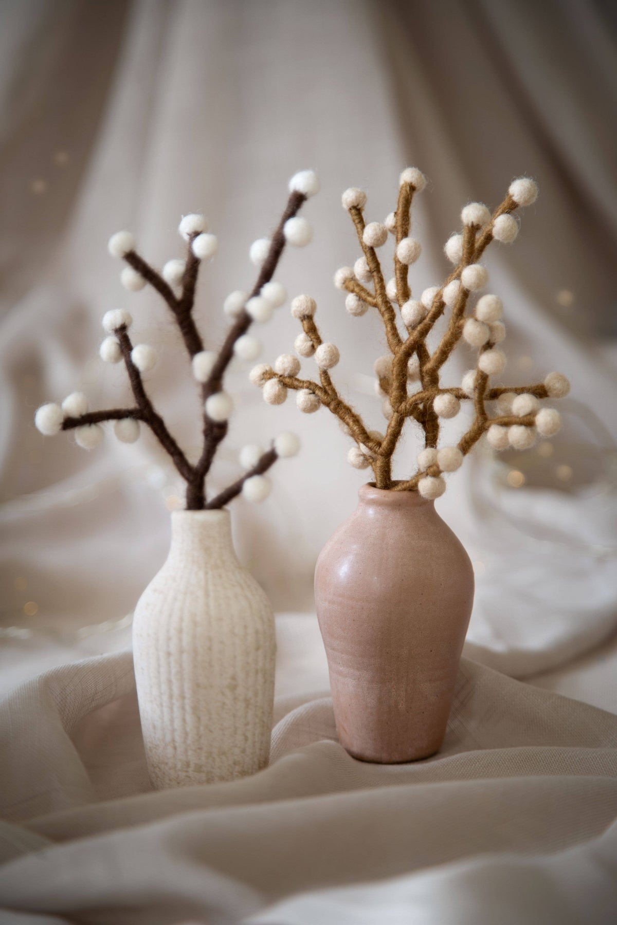 Mini Branch w/Beige Berries