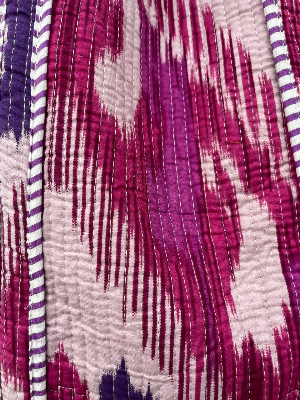 Ikat Print Hippie Bag Weekend Bag Cotton Quilted Carry Bags