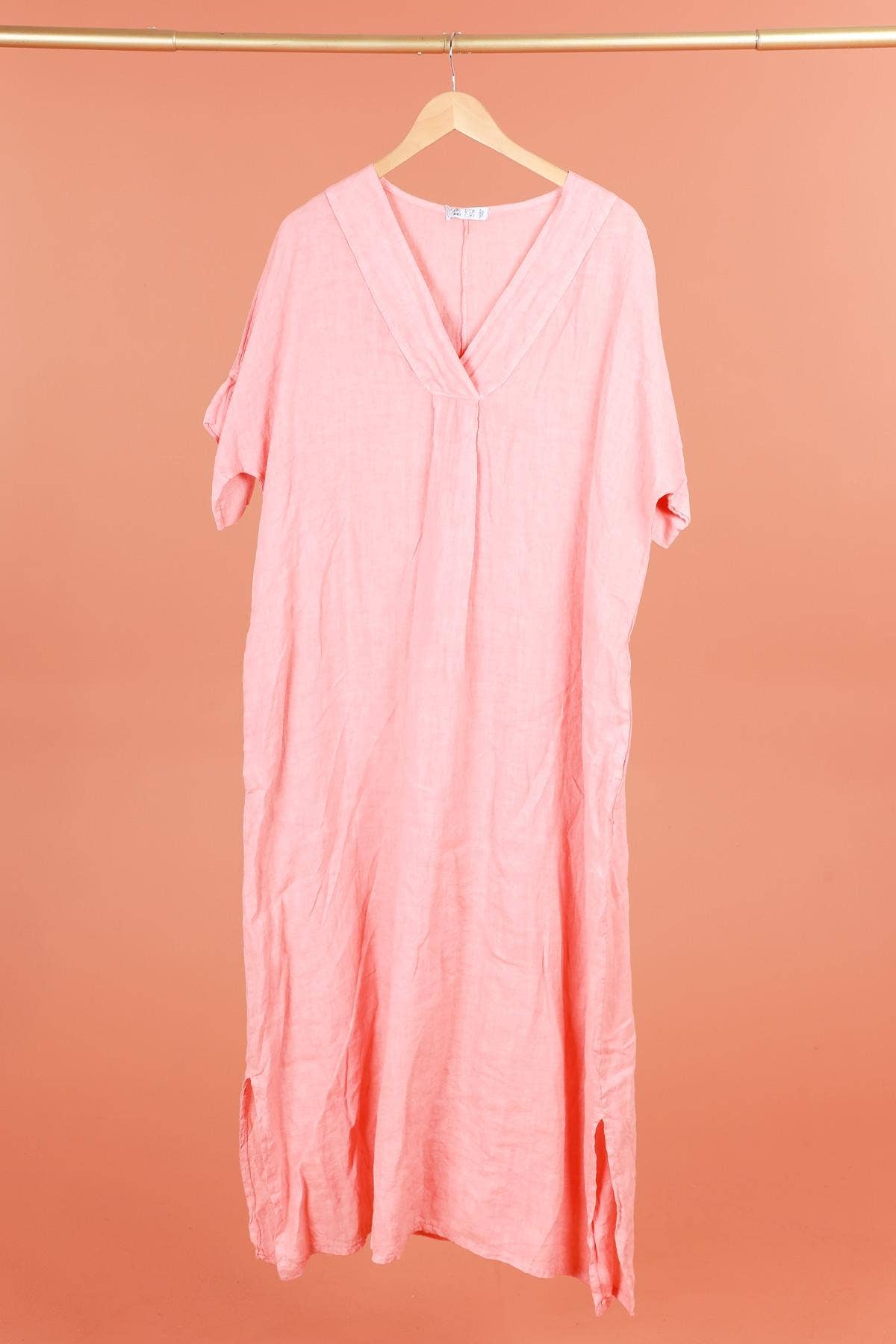 DRESS 62733 100% linen