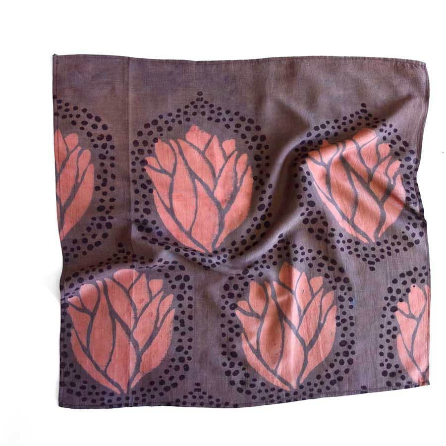 Plum Purple Cotton Silk Bandana Square Head Accessory | MIA
