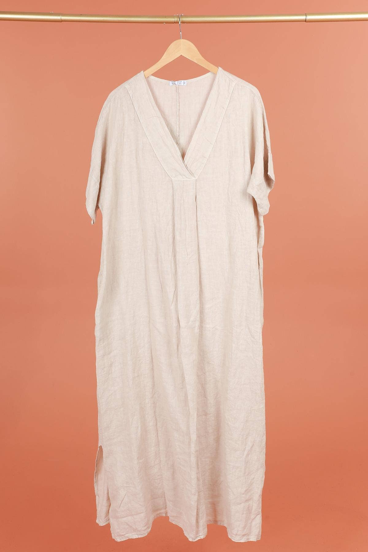 DRESS 62733 100% linen
