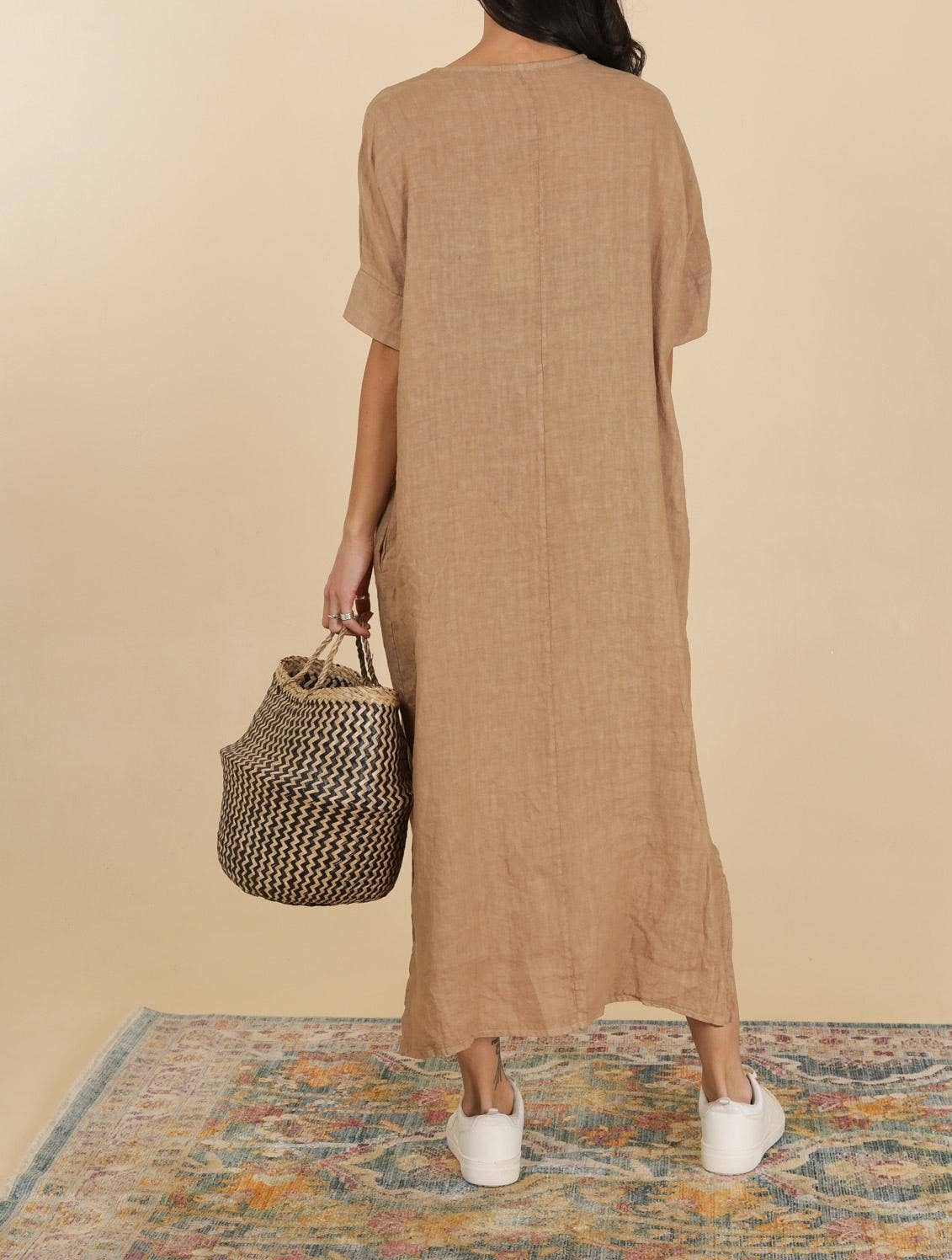 DRESS 62733 100% linen