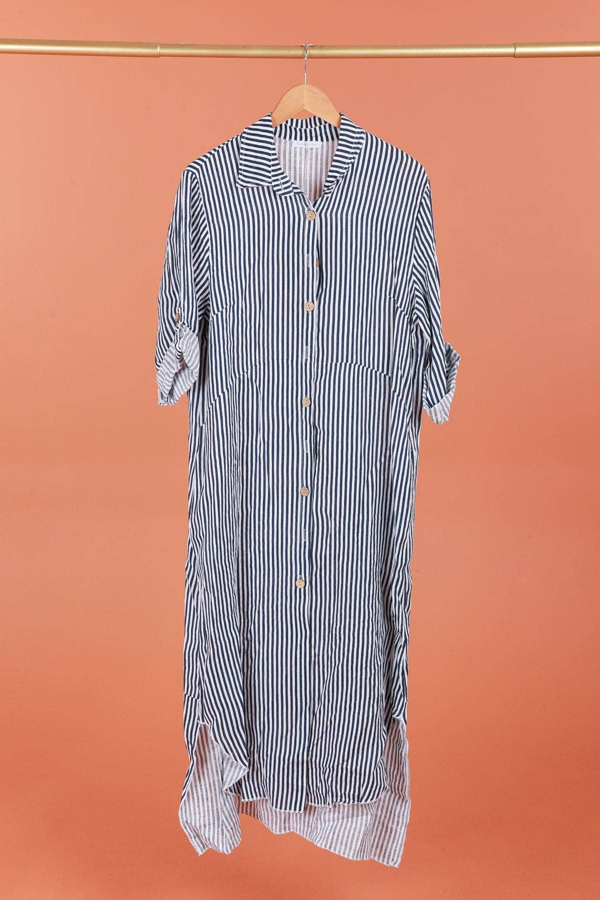 100% linen shirt dress made in Italy 821275