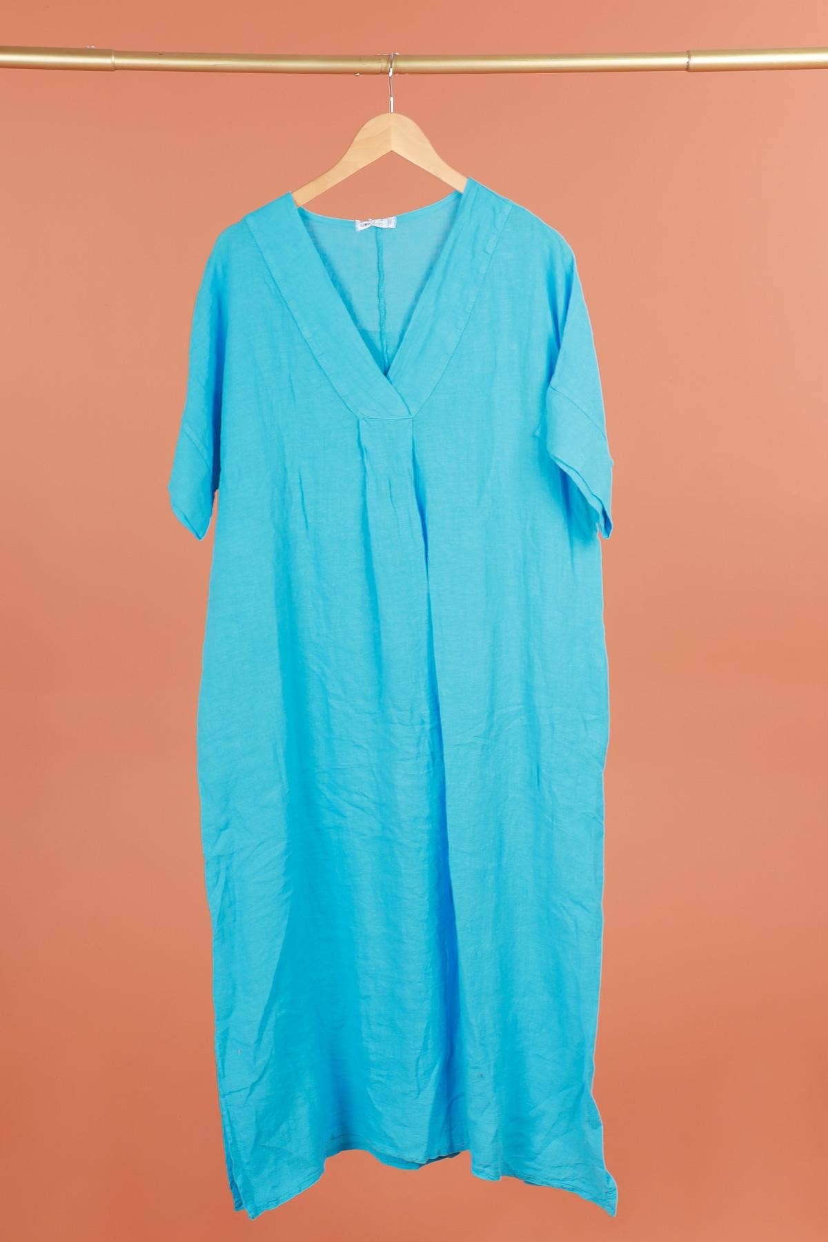 DRESS 62733 100% linen