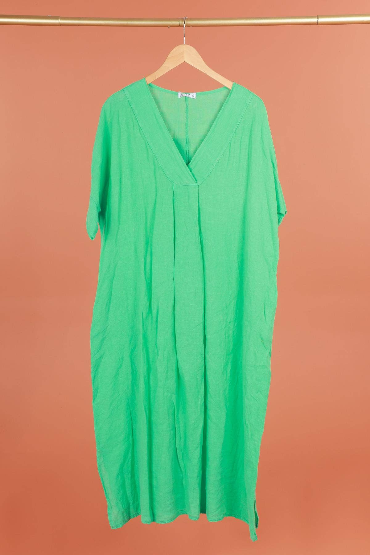 DRESS 62733 100% linen