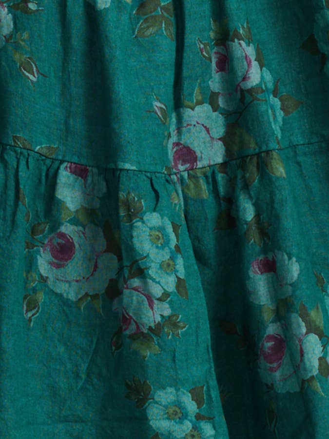 WOMEN'S - Linen FLORAL Teddy Shirt
