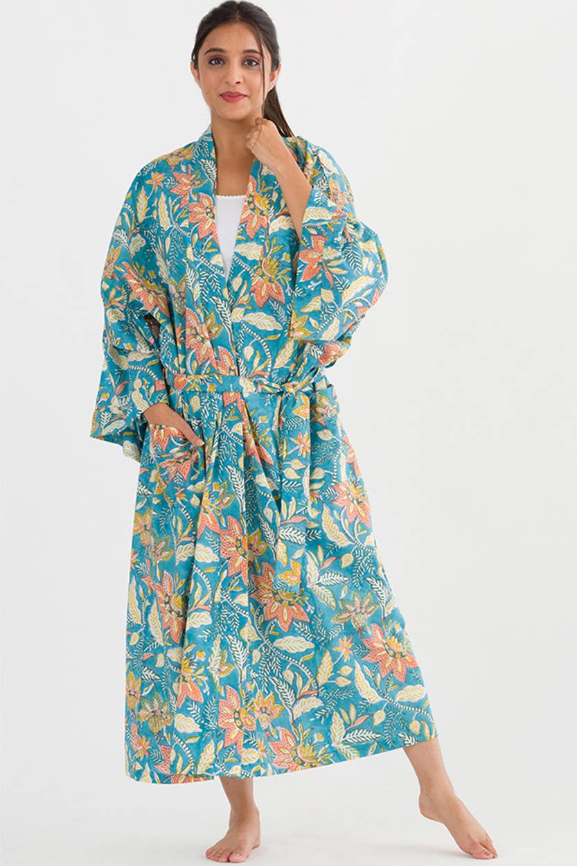 Lalita Block Print Kimono Robes