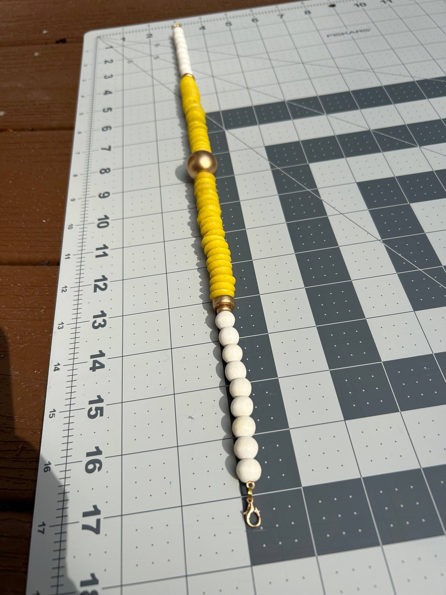 Yellow beaded statement collar necklace ashanti beads