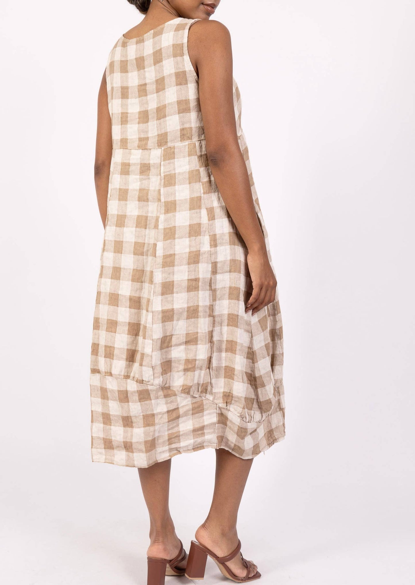 Gingham Linen Dress