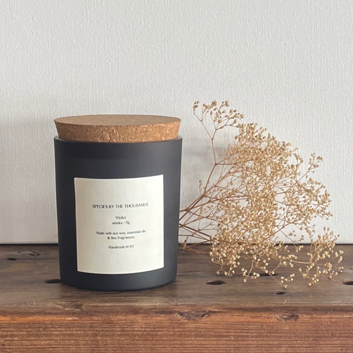 Violet, Smoke + Fig Handcrafted Scented Soy Candle