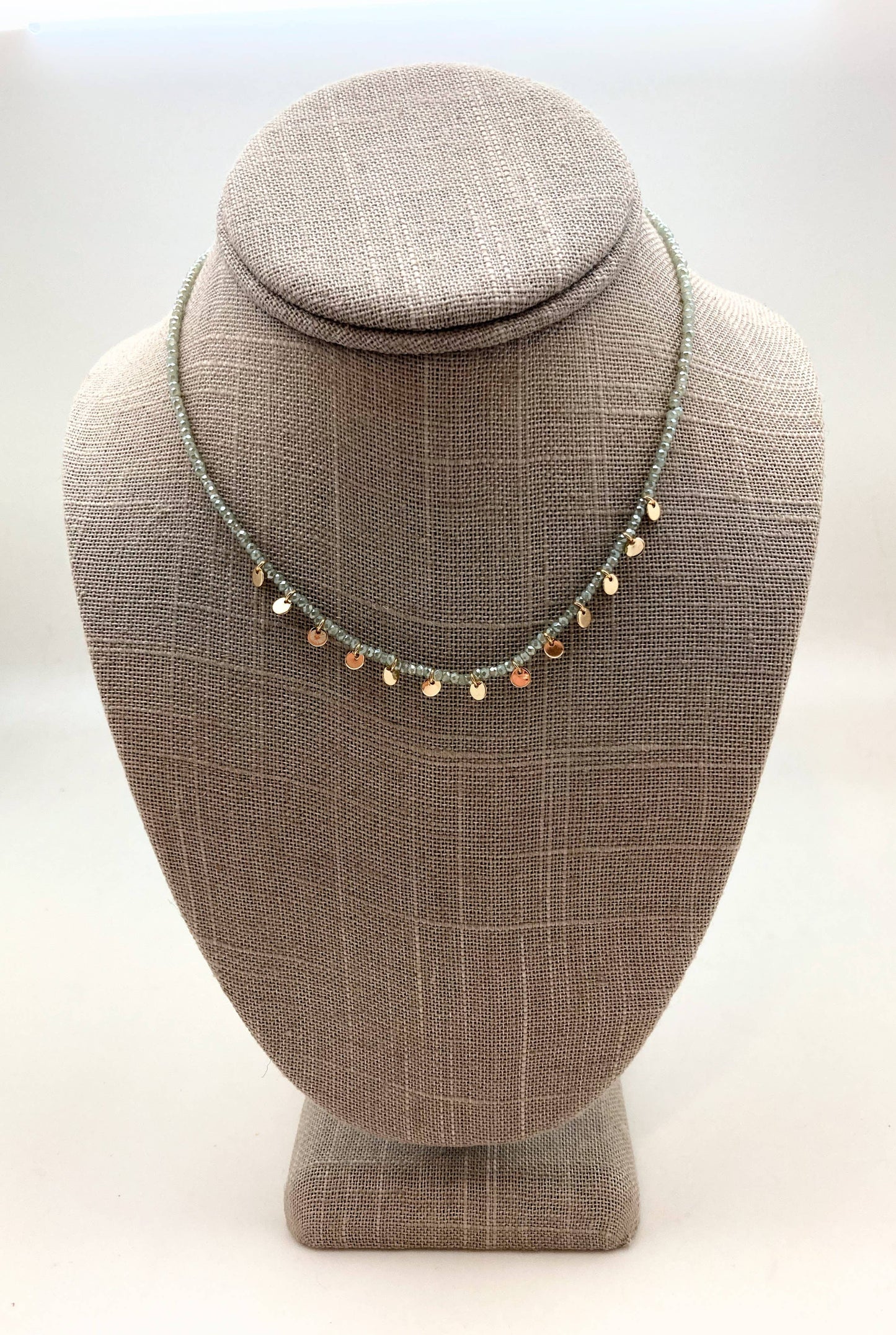 Multiple Dainty Disks Necklace