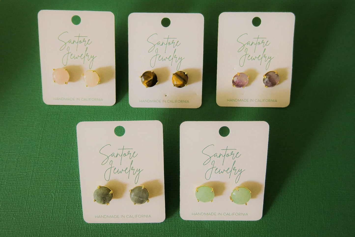 Big Gem Stud Earrings