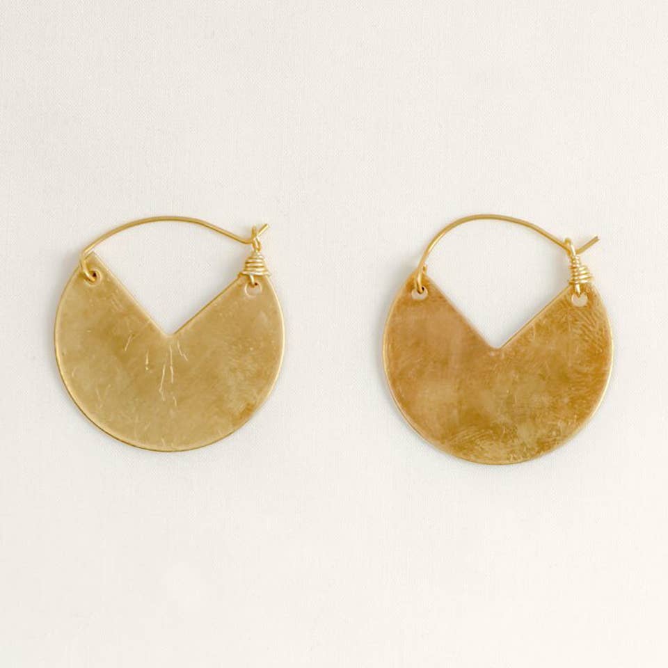 Cut Out Disc Earrings