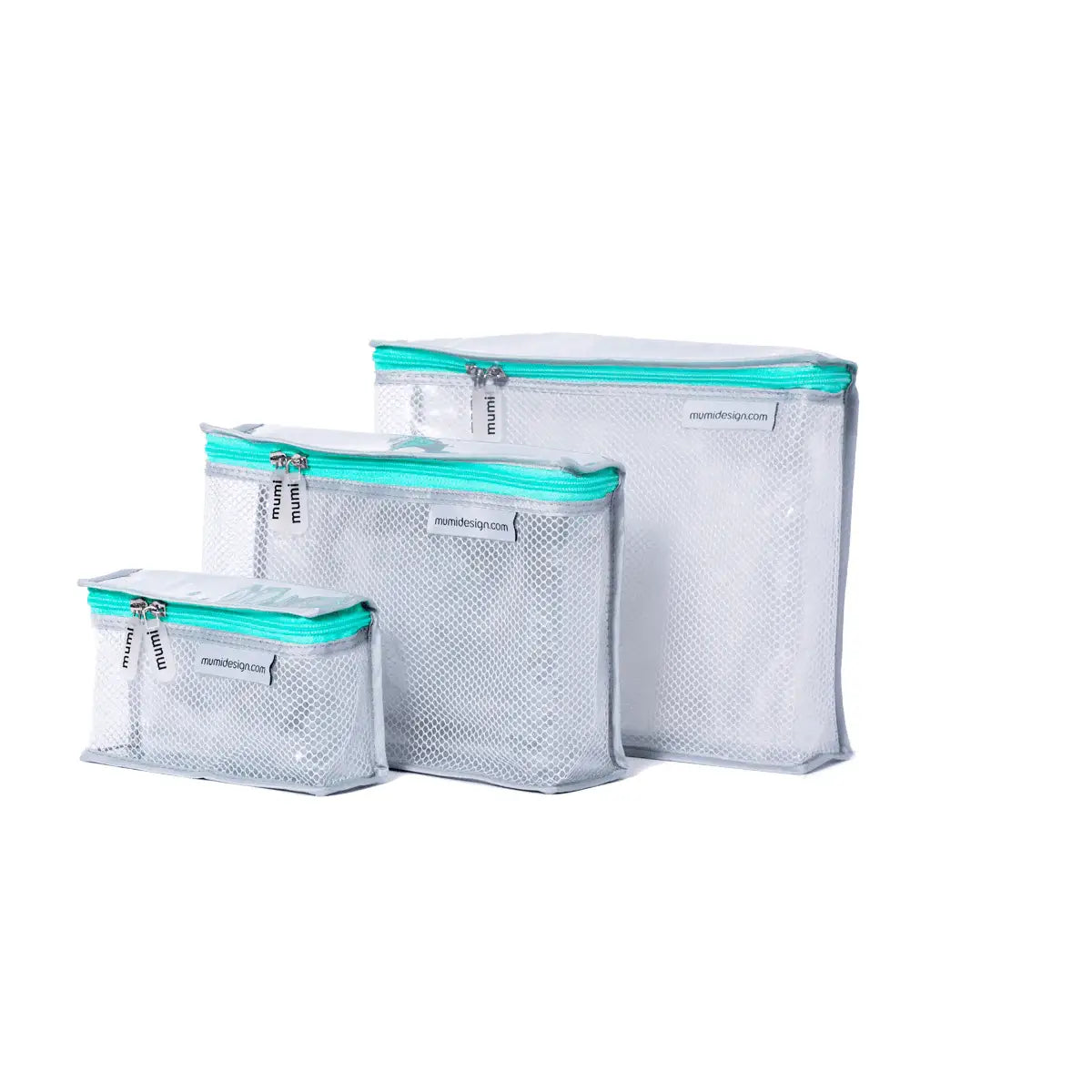 Toiletry Cubes (set of 3) - Aqua