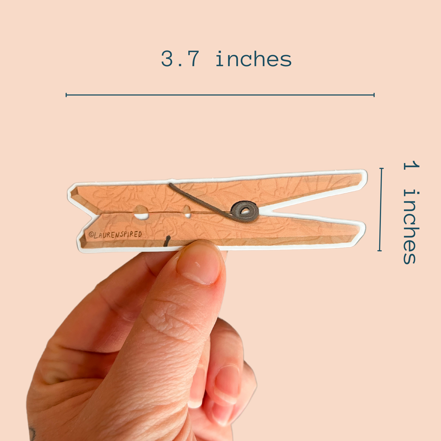 Clothespin Vinyl Stickers, Simple Life Sticker, Laundry