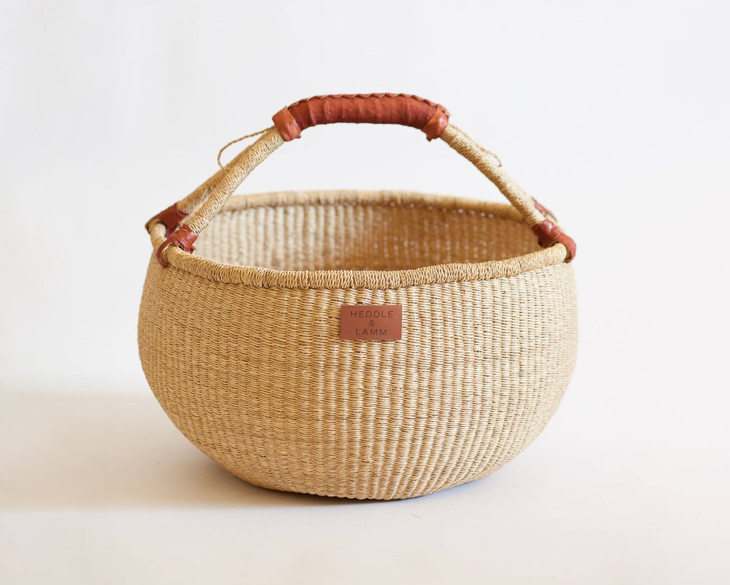 Kandiga Bolga Basket - Red Brown Handle