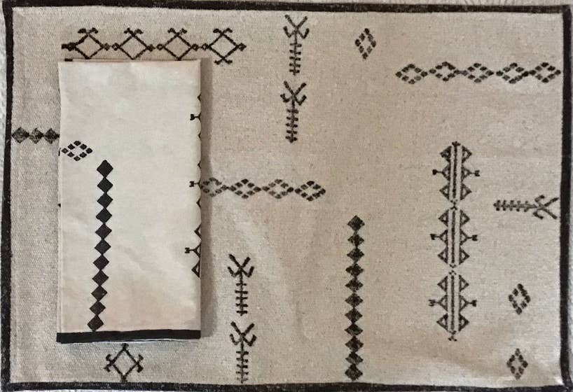 Tablemats Tunis Black/Natural