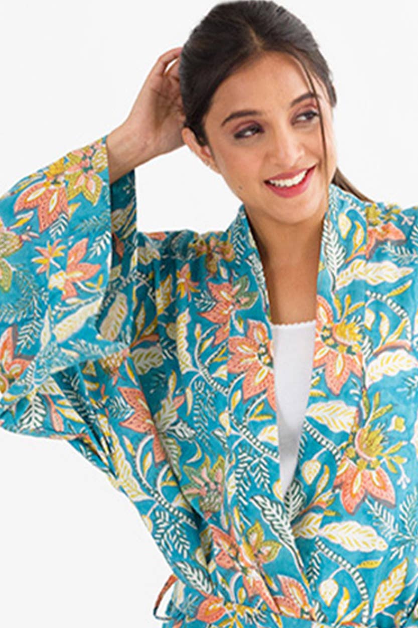 Lalita Block Print Kimono Robes