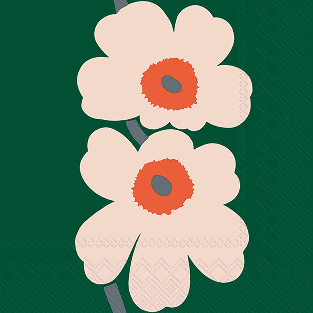 Paper Lunch Napkin 20 Ct Unikko 60Th Anniversary Green