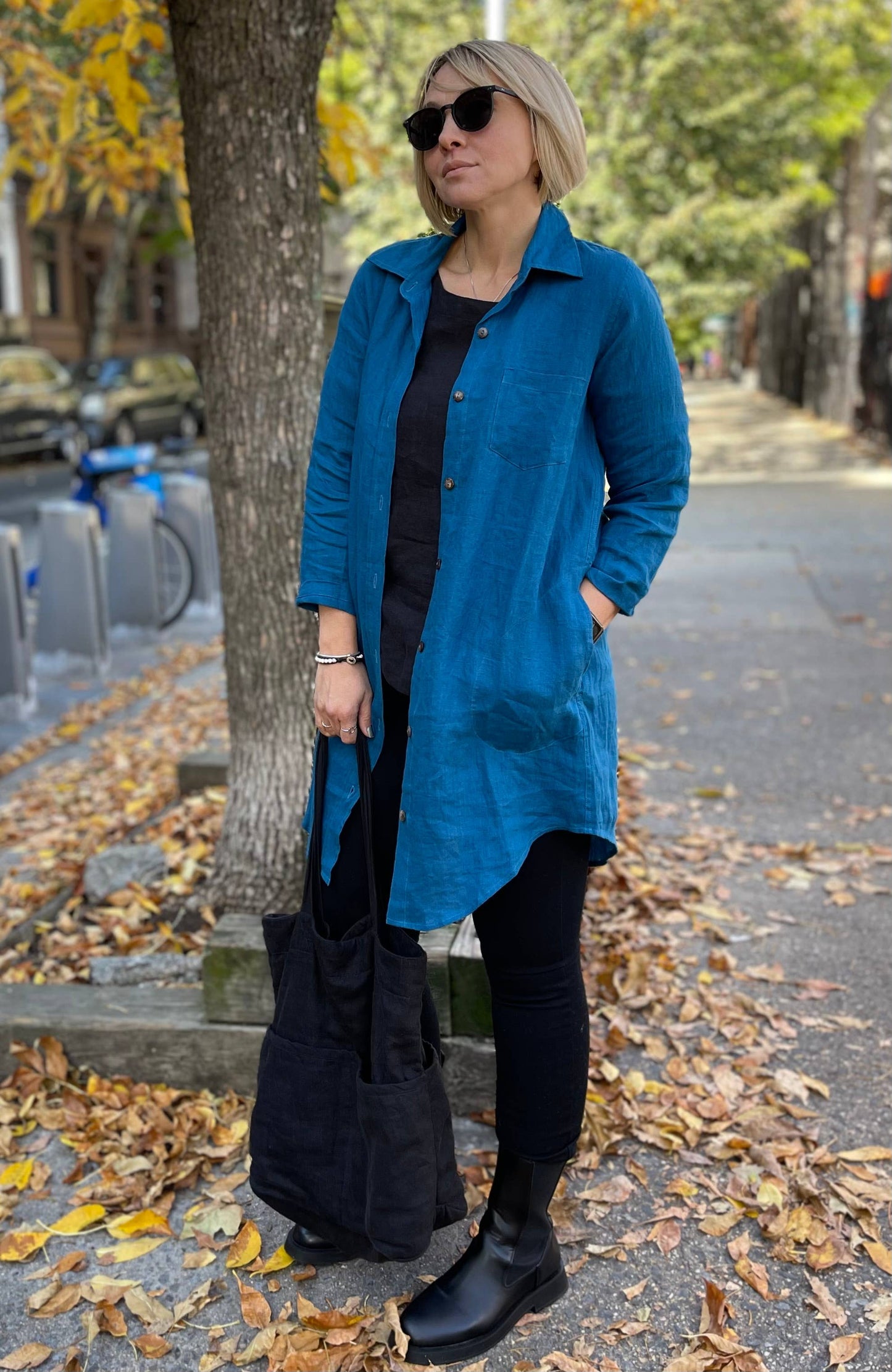 Linen Button Up Tunic/Dress