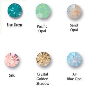 Flower & Crystal Stone Stud Earrings