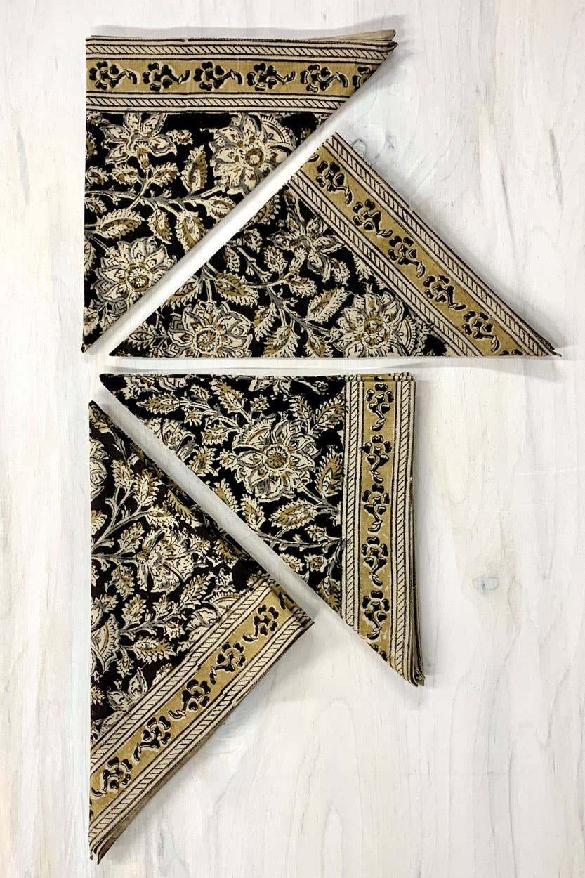 Black Kalamkari Napkin