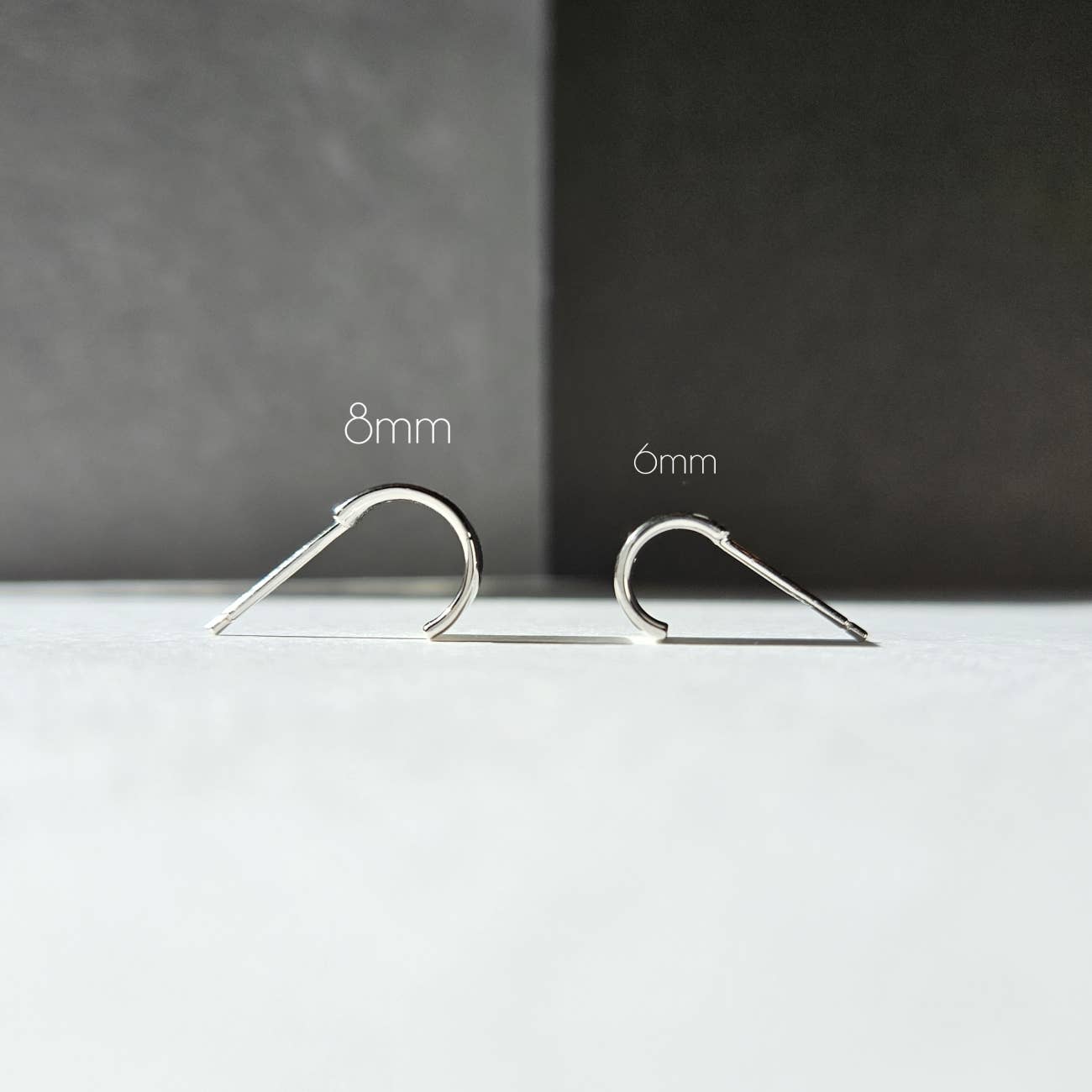 THICK OPEN HUGGIE EARRINGS