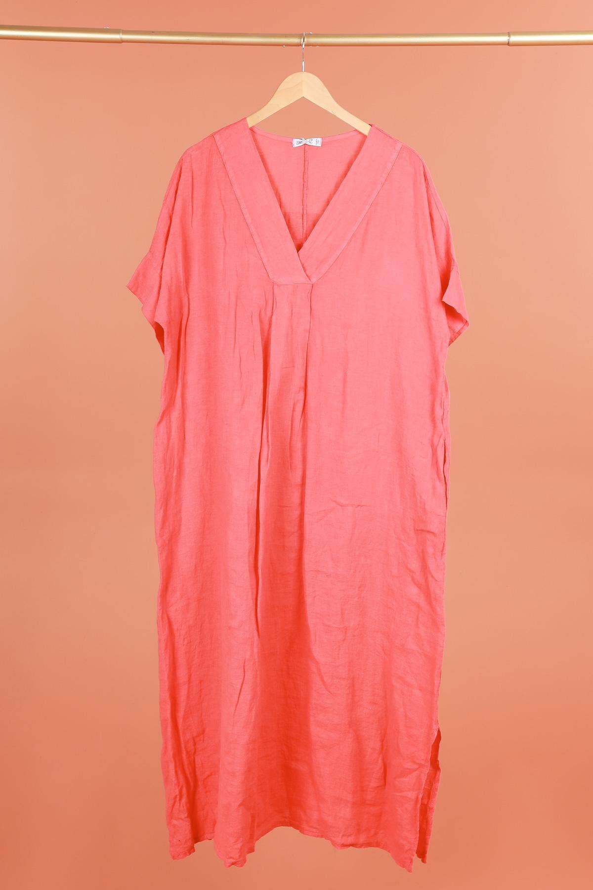 DRESS 62733 100% linen