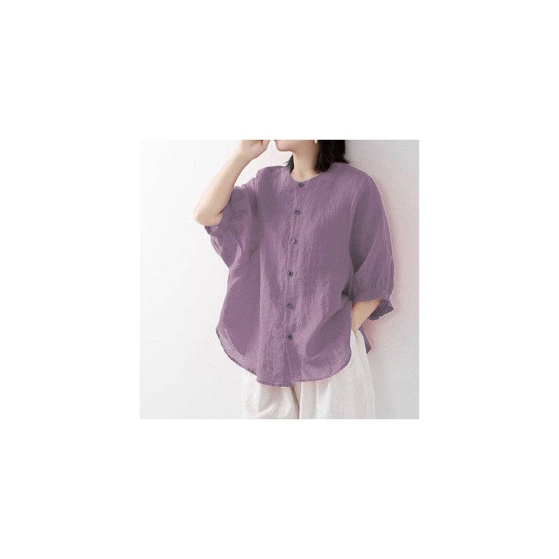 Artistic Lantern Sleeve Blouse