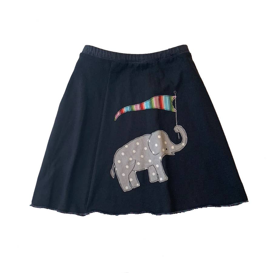 Kids Applique Skirt-Elephant