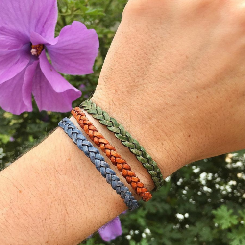 Men's Braided Leather Bracelet, Women's Bracelet, Accent