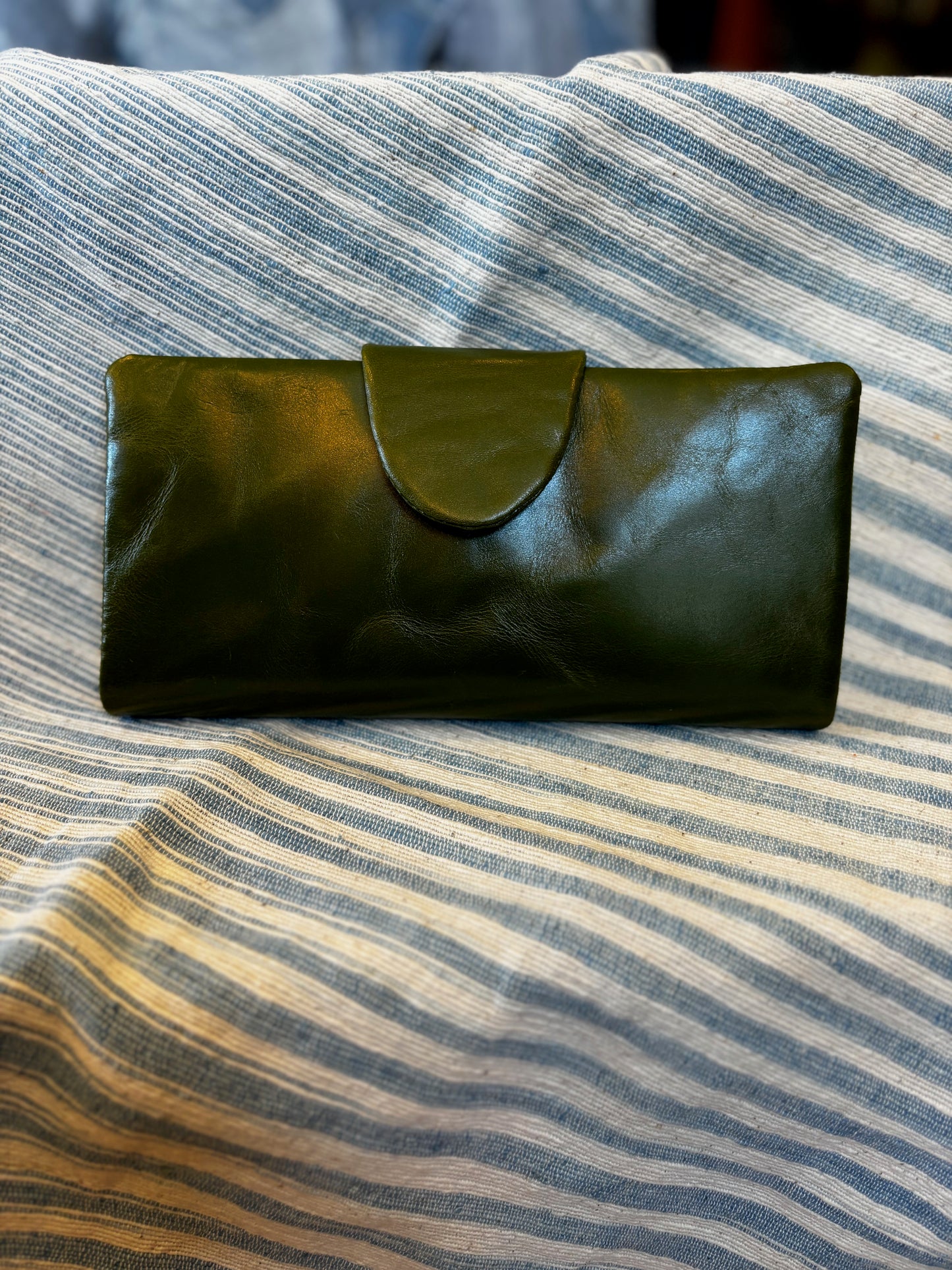 Olive Leather Wallet/Clutch BG1463