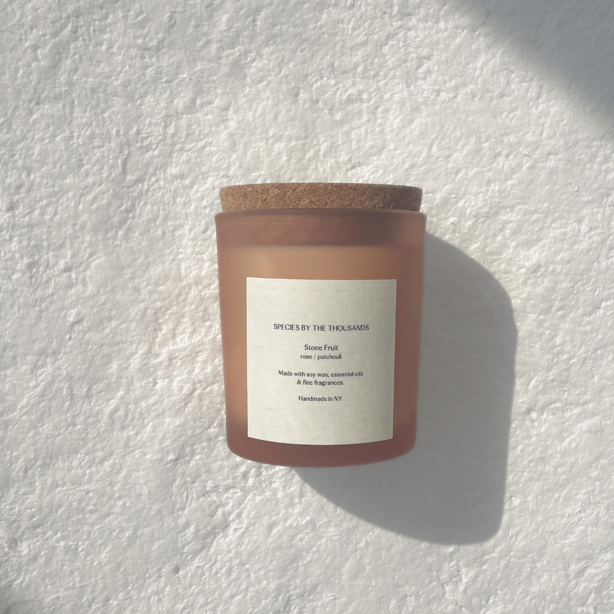 Stone Fruit, Rose + Patchouli Handcrafted Scented Soy Candle