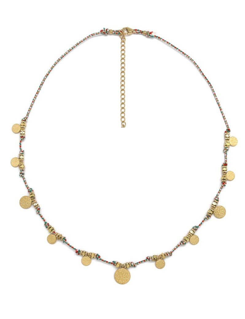 Simple Gold Coin Necklace - N2-2615