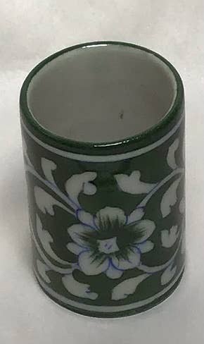 Pottery Tumbler Garden Green