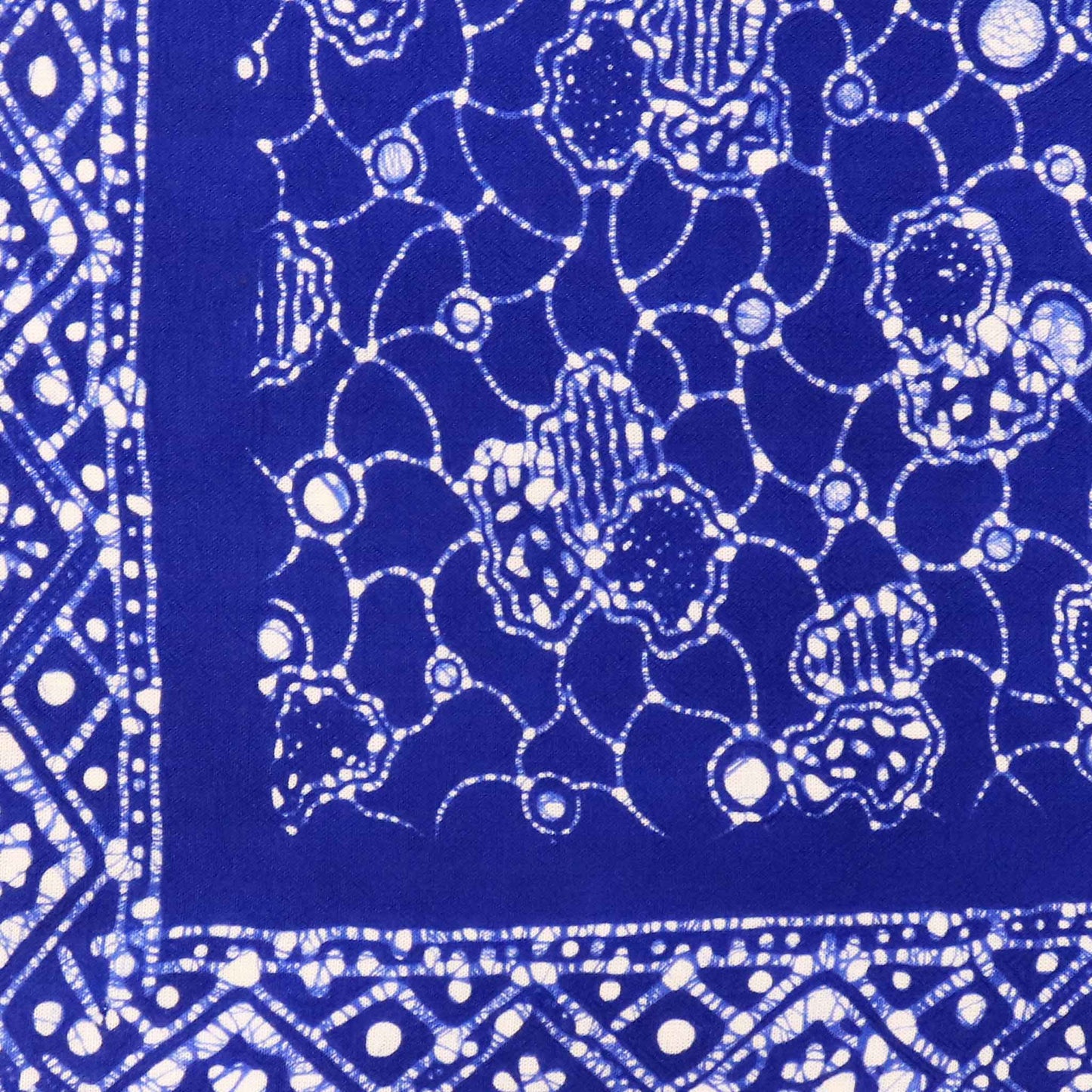 Hand Dyed Batik Bandana, 100% Soft Cotton, Boulder, Blue, Hair Scarf