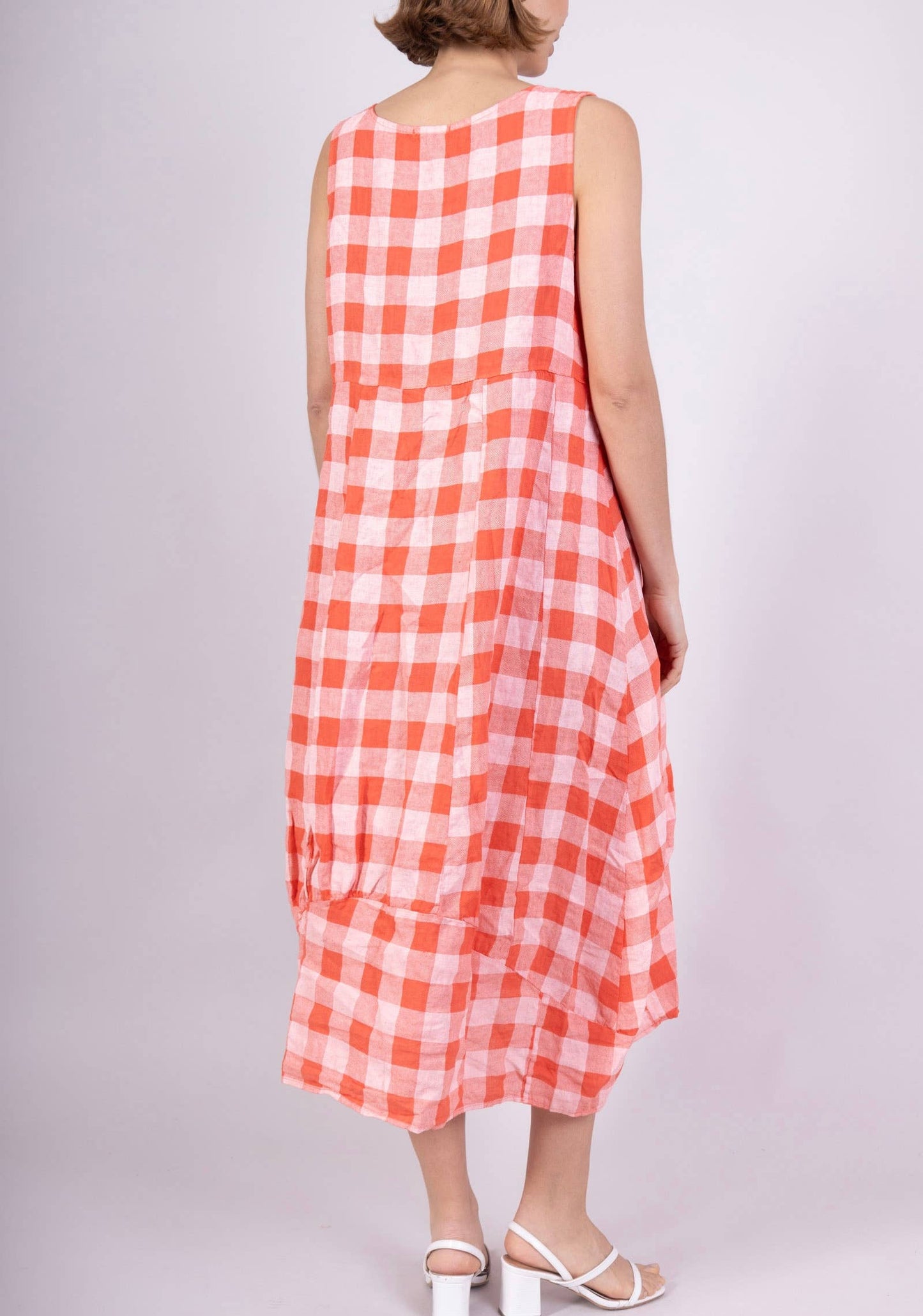 Gingham Linen Dress