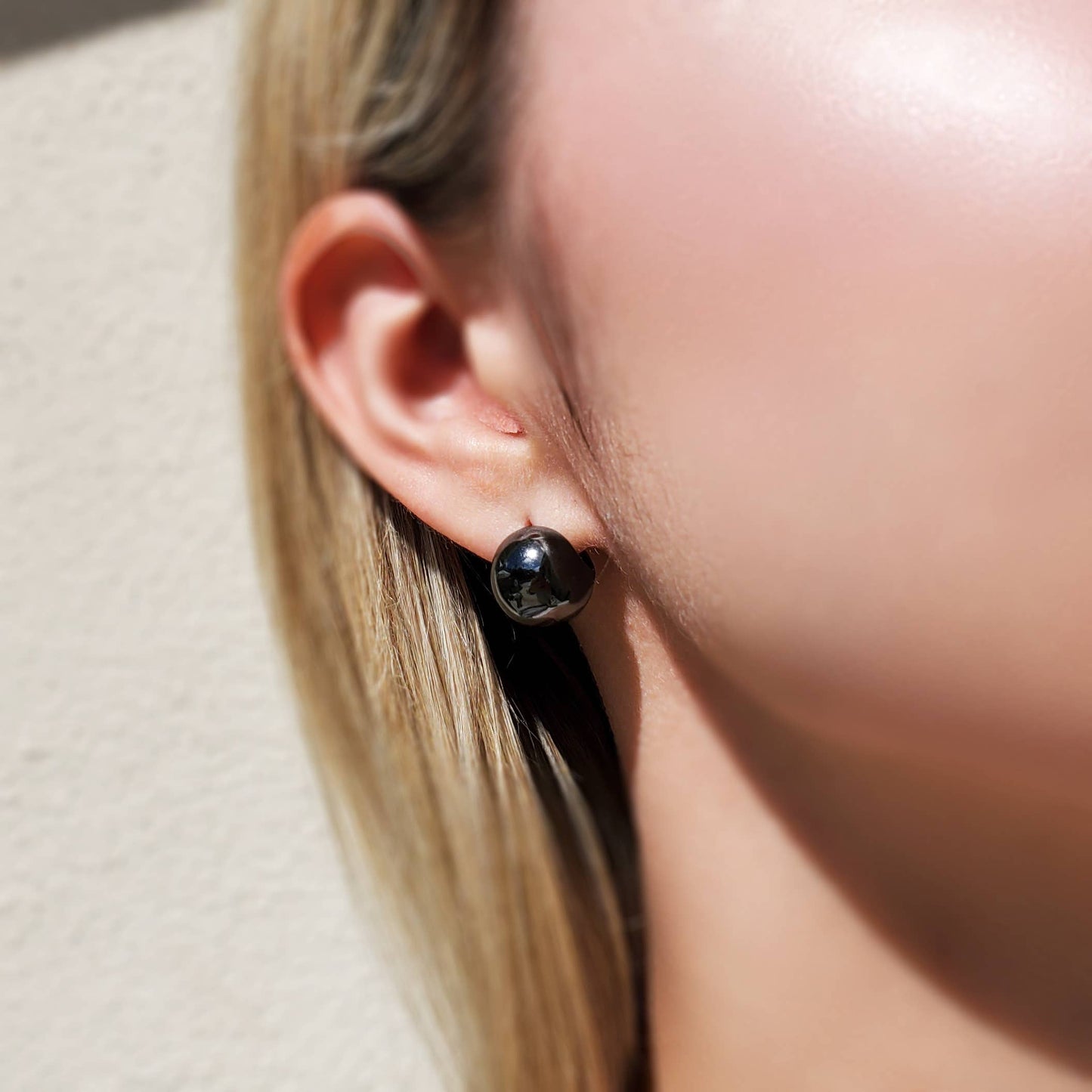 BALL HUGGIE EARRINGS - E-H3006