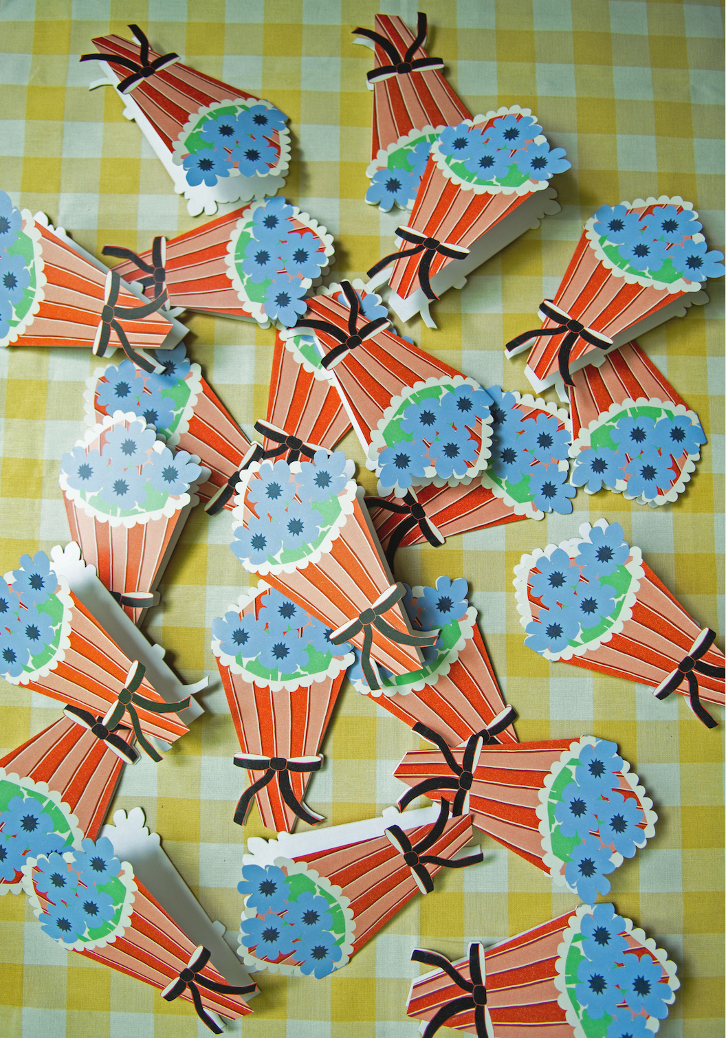 Flower Bouquet Amour Collection - Die Cut Card