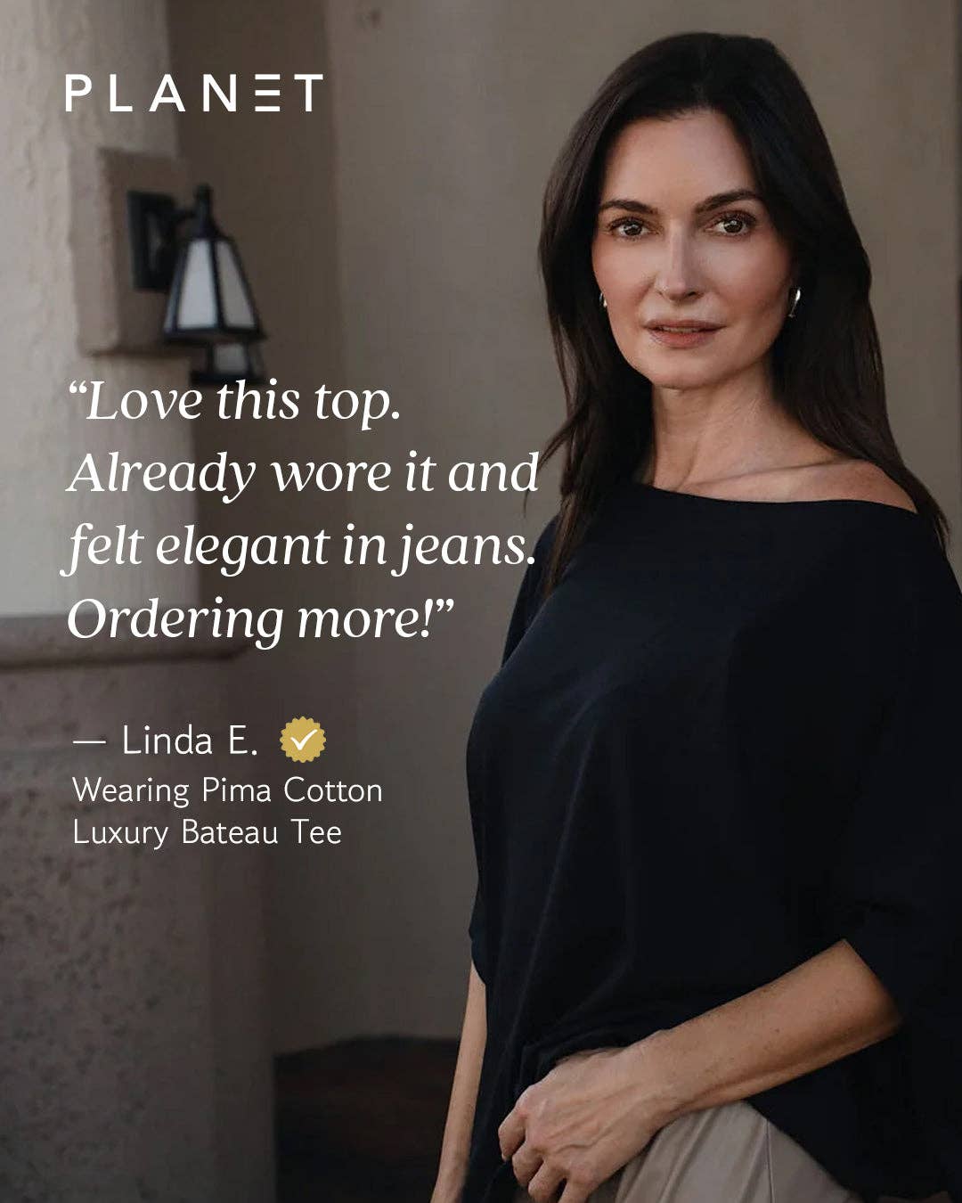 Pima Cotton Luxury Bateau Tee - Royal
