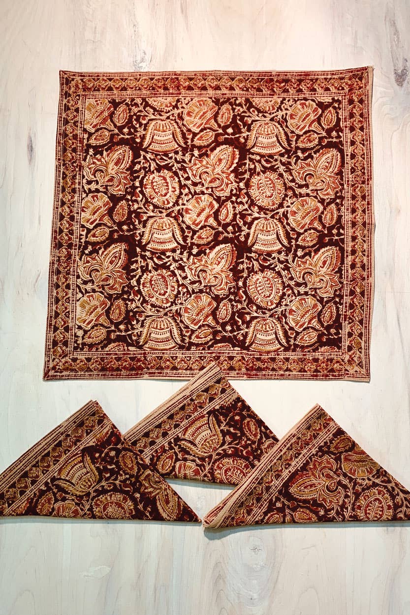 Terracotta Kalamkari Napkin