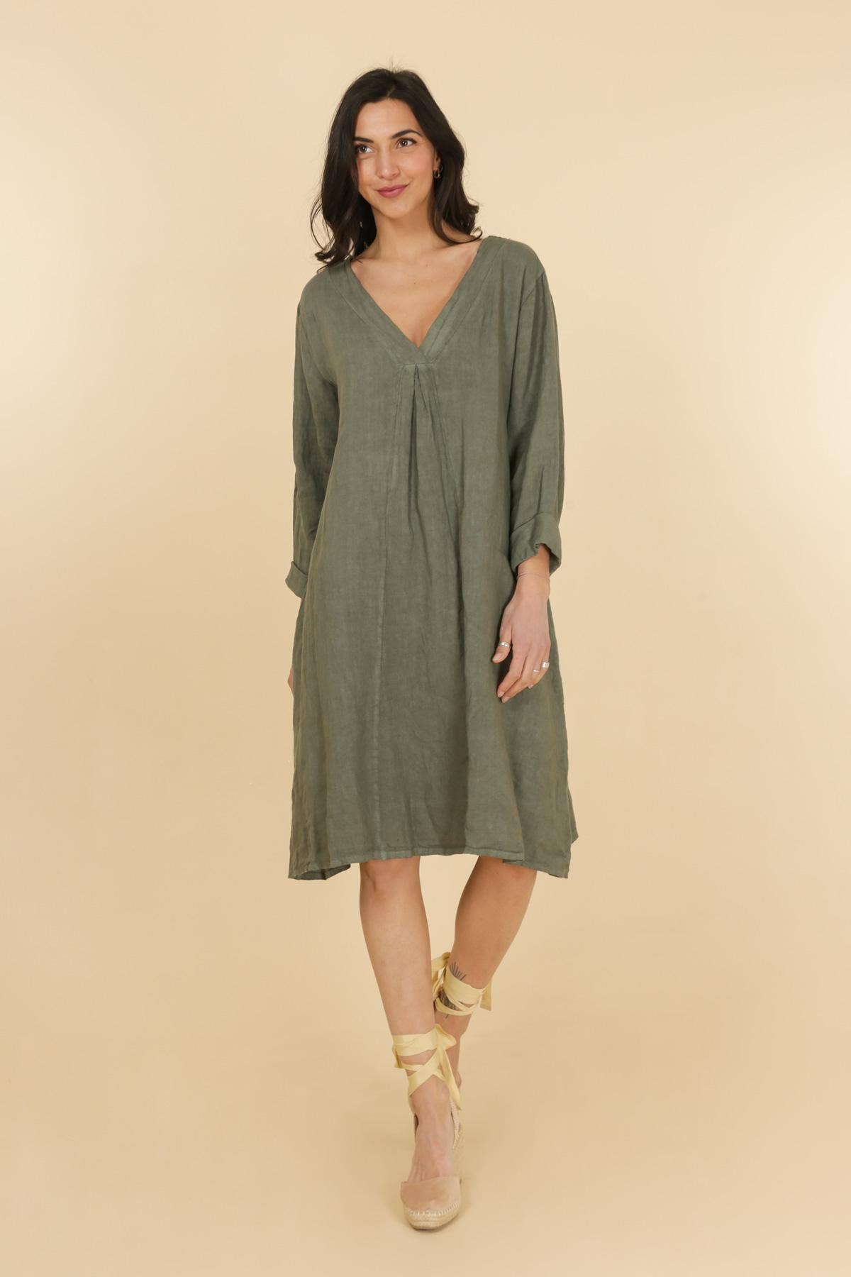 dress 62916 100% linen made in Italy