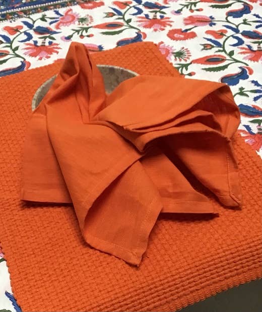 Napkins Woven Homespun Solid Orange