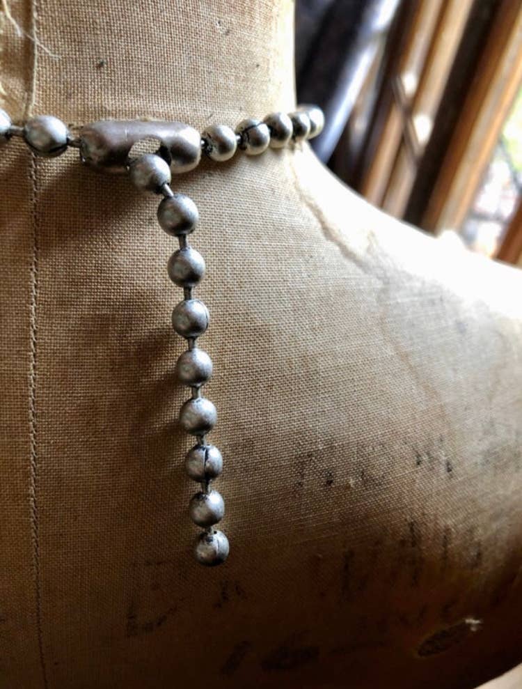 Large Chunky Silver Necklace - flowers, garden, spring color