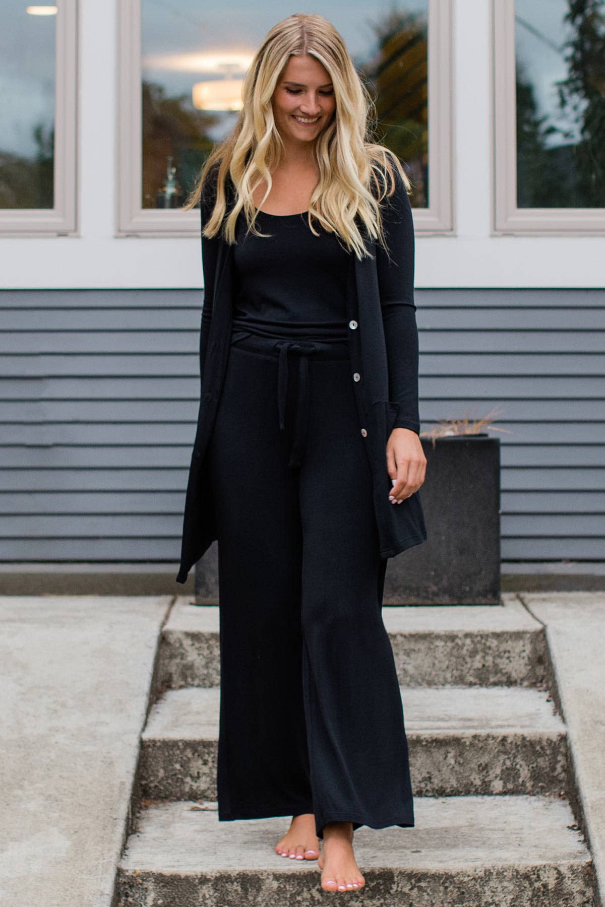PEYTON BAMBOO SWEATER DRAWSTRING LOUNGE PANT