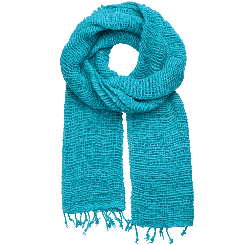 100% Cotton Fair Trade Free Weave Scarf for Fall and Winter