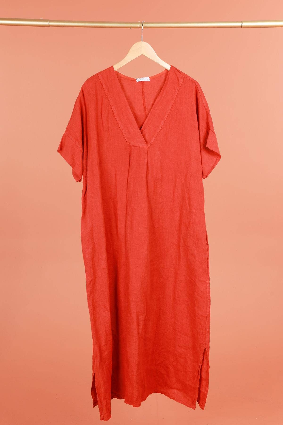 DRESS 62733 100% linen