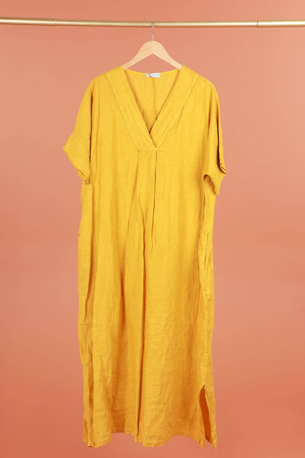DRESS 62733 100% linen