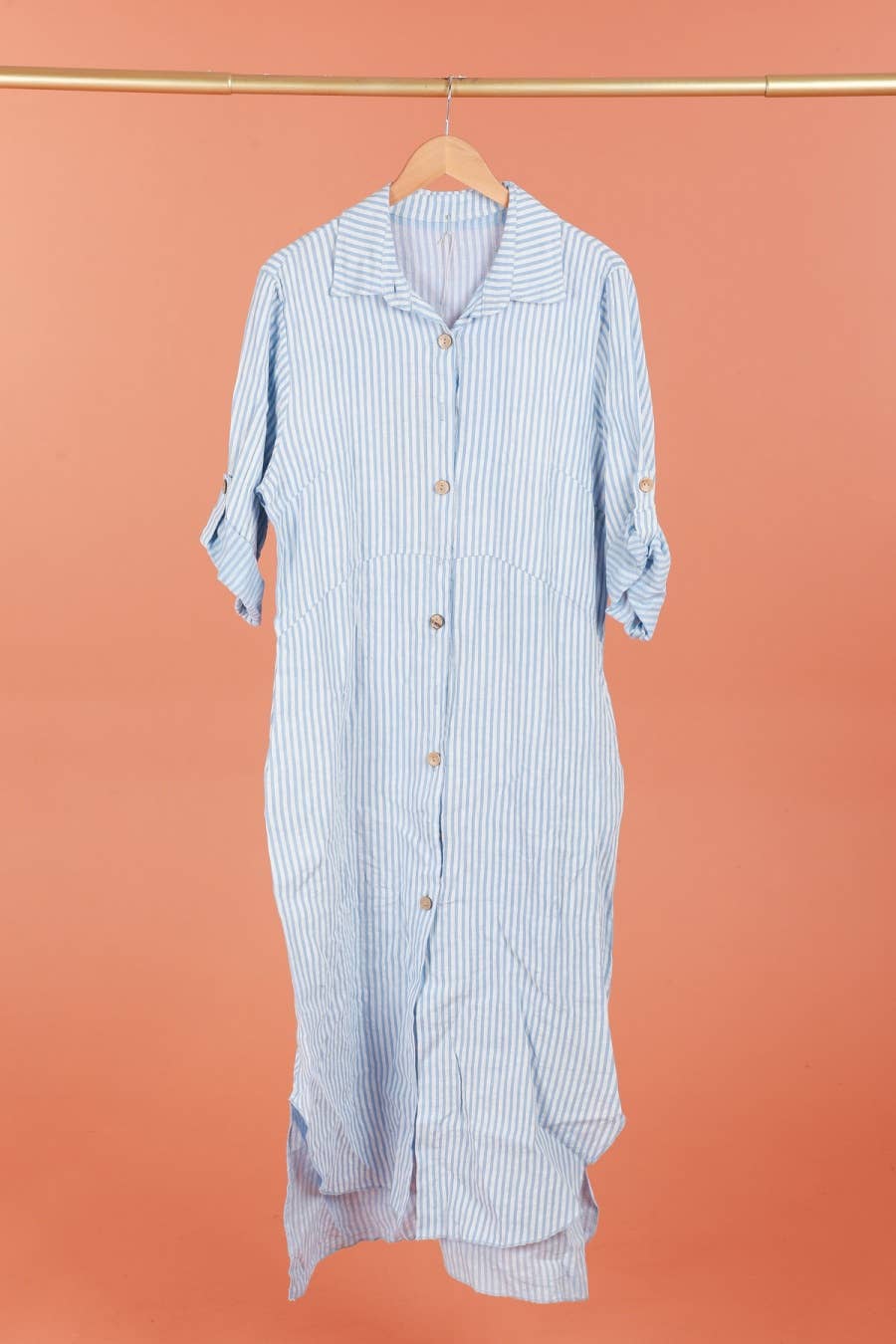 100% linen shirt dress made in Italy 821275