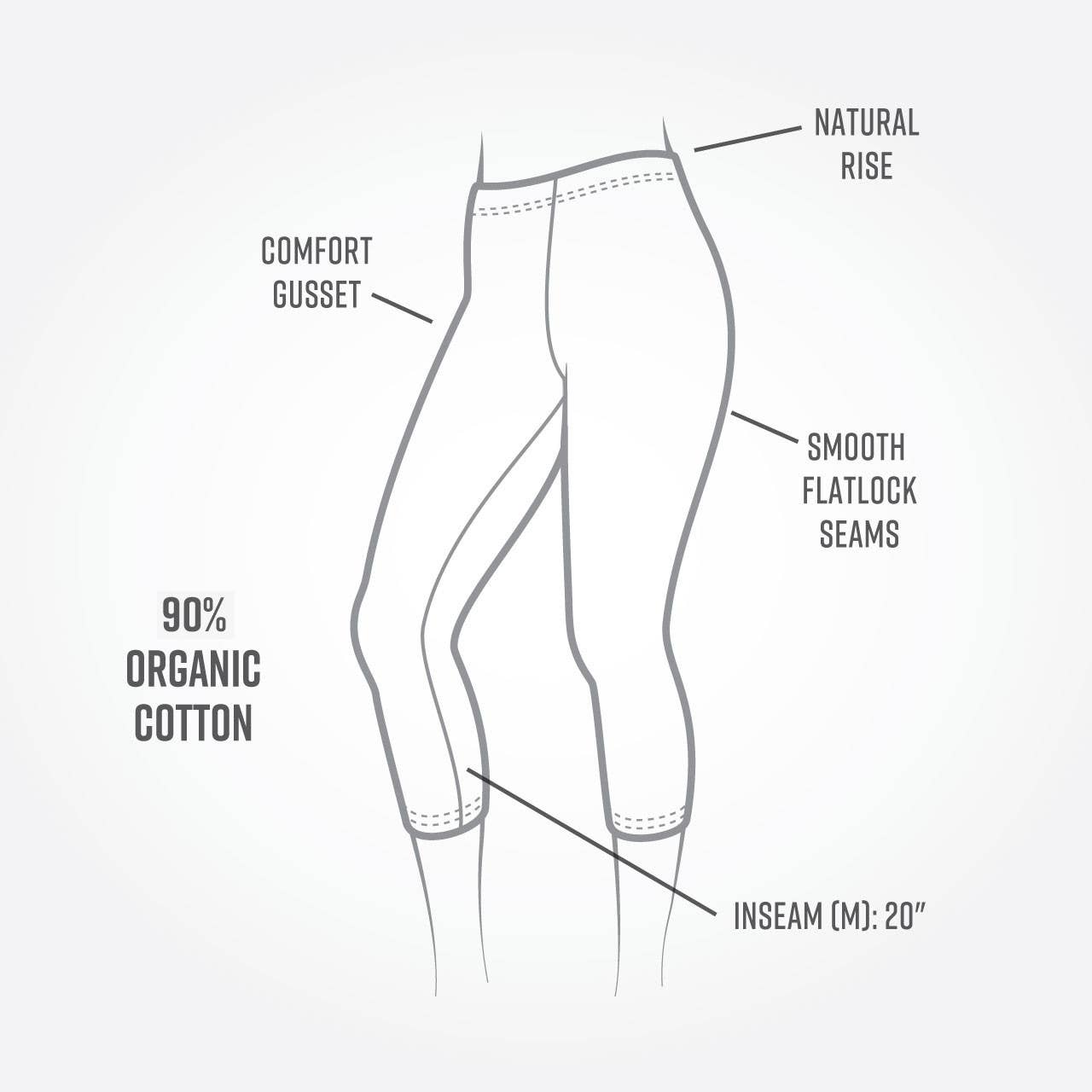 Organic Cotton Base Layer Mid-Calf Leggings